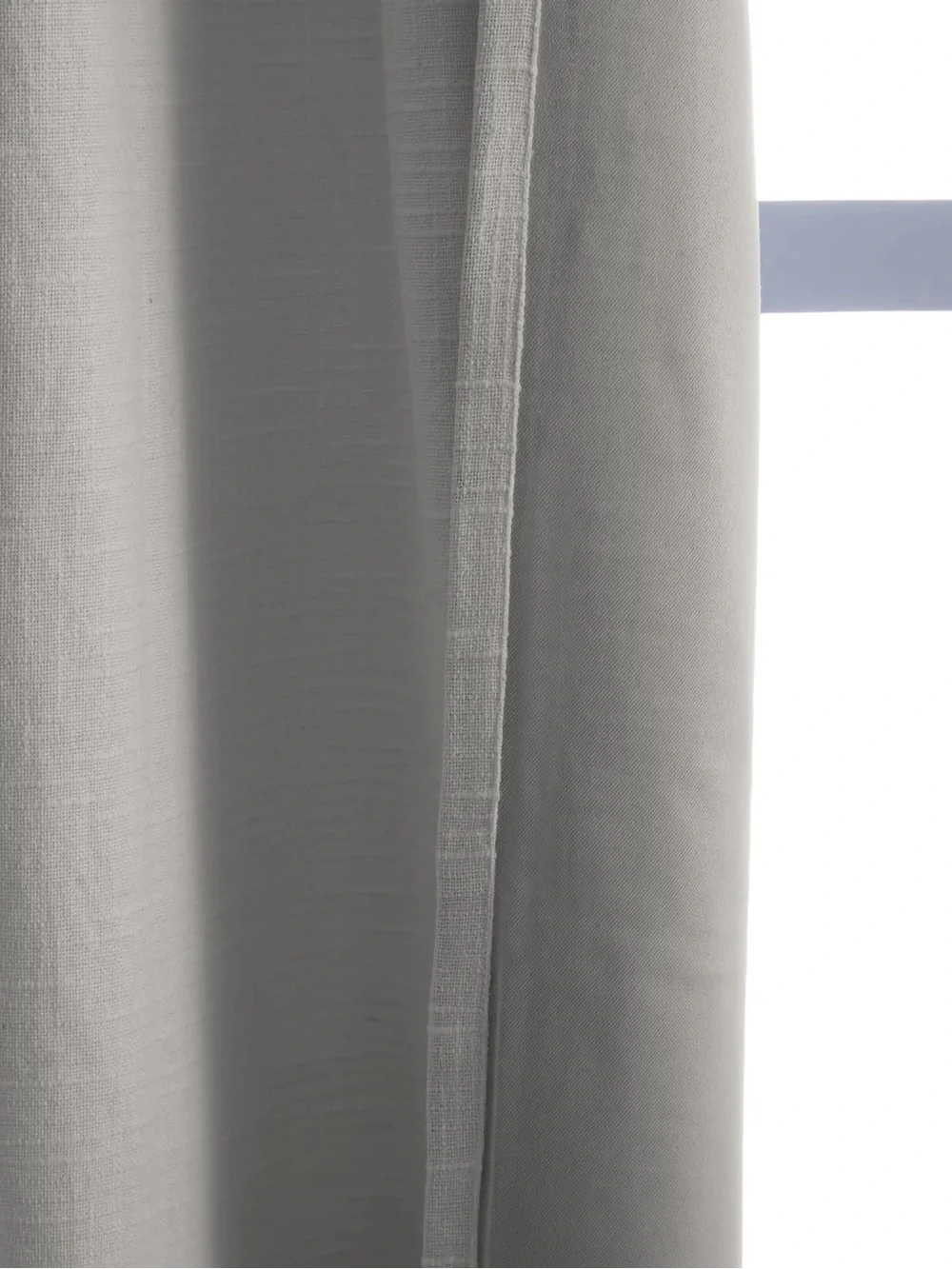 QUINCE Set Of 2 48x84 Cotton Slub Blackout Curtains Cloud 0842